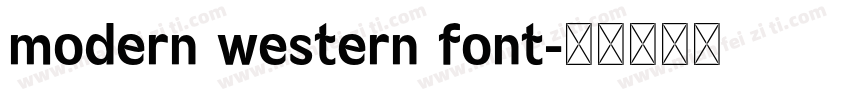 modern western font字体转换